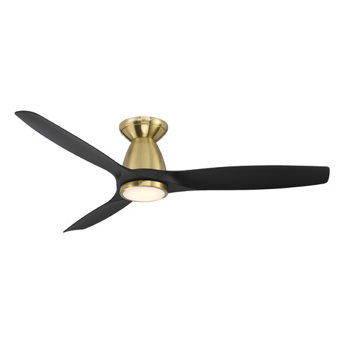 Modern Forms by WAC Lighting Modern Forms Skylark Soft Brass & Matte Black LED Ceiling Fan with Light FH-W2202-54L-SB/MB