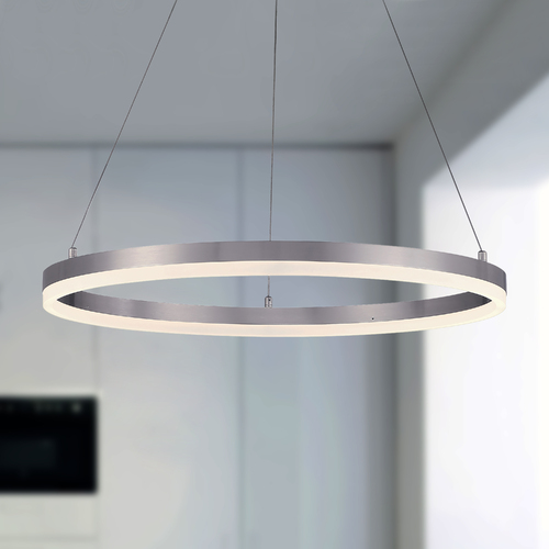 Recovery 23.50-Inch LED Ring Pendant in Nickel by George Kovacs