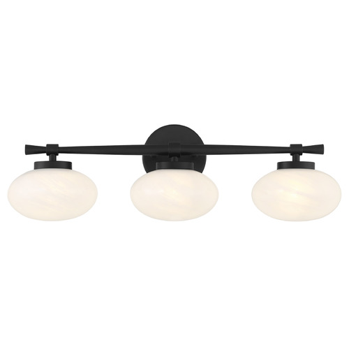 Savoy House Lighting Barrow Matte Black Bathroom Light