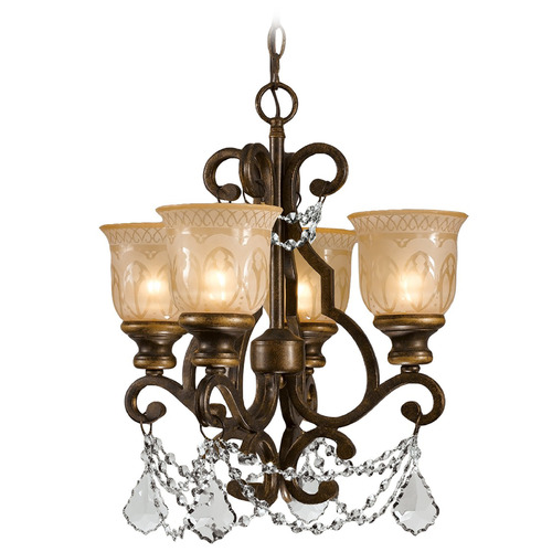 Crystorama Lighting Crystorama Lighting Norwalk Bronze Umber Crystal Chandelier 7504-BU-CL-SAQ