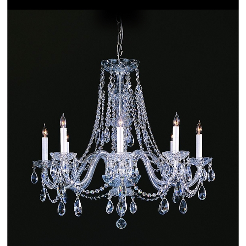 Crystorama Lighting Traditional Crystal Chandelier in Polished Chrome by Crystorama Lighting 1138-CH-CL-S