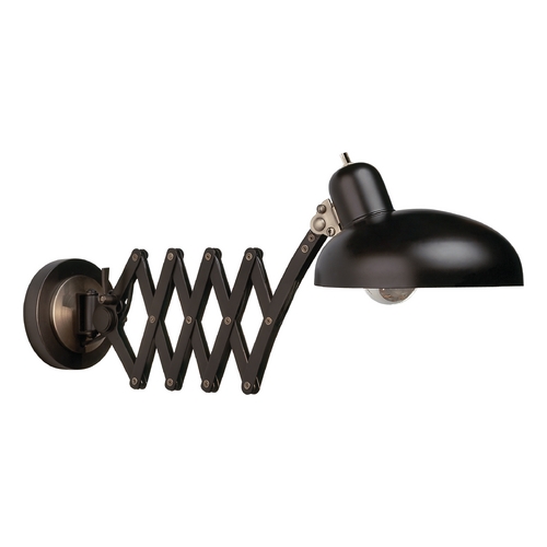 Bruno Lead Swing Arm Lamp Bronze by Robert Abbey