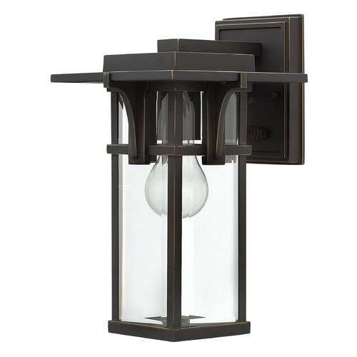 Manhattan 11.75-Inch Oil Rubbed Bronze Outdoor Wall Light by Hinkley Lighting