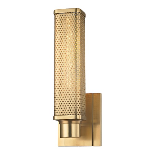 Gibbs Aged Brass Sconce by Hudson Valley Lighting