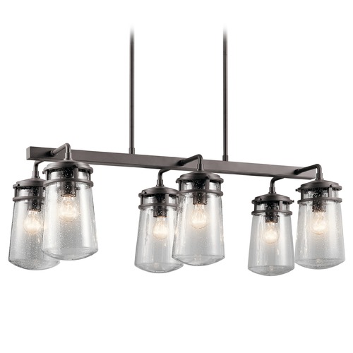 Kichler Lighting Lyndon 6-Light Linear Chandelier in Architectural Bronze by Kichler Lighting 49835AZ