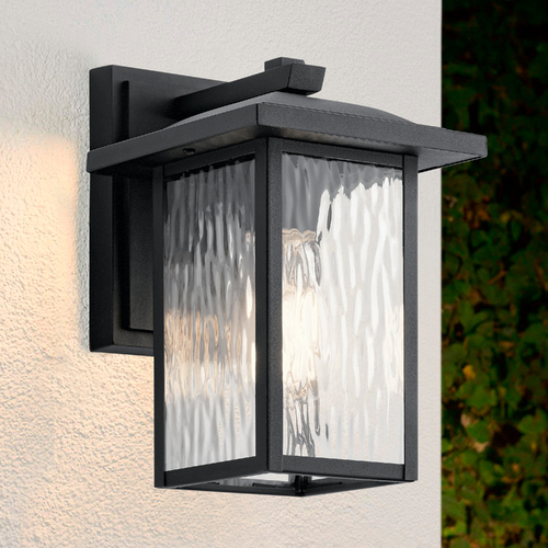 Capanna 10.25-Inch Outdoor Wall Light in Textured Black by Kichler Lighting