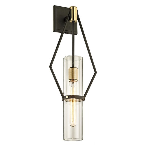 Troy Lighting Raef Textured Bronze Brushed Brass Sconce by Troy Lighting B6312