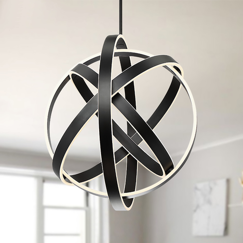 Modern Forms by WAC Lighting Kinetic 28-Inch LED Pendant in Black by Modern Forms PD-61728-BK