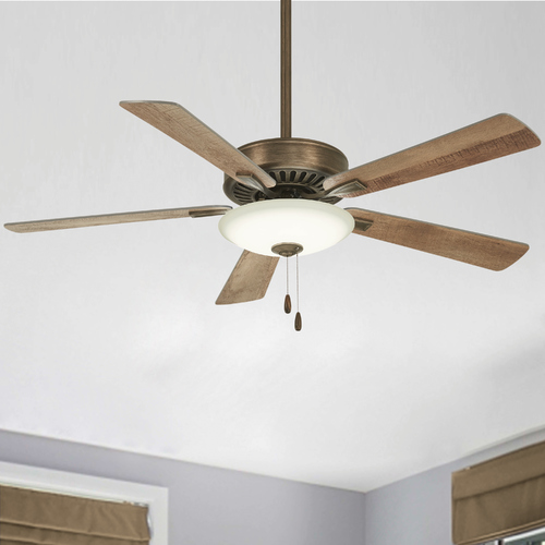 Contractor Uni-Pack LED Fan in Heirloom Bronze by Minka Aire
