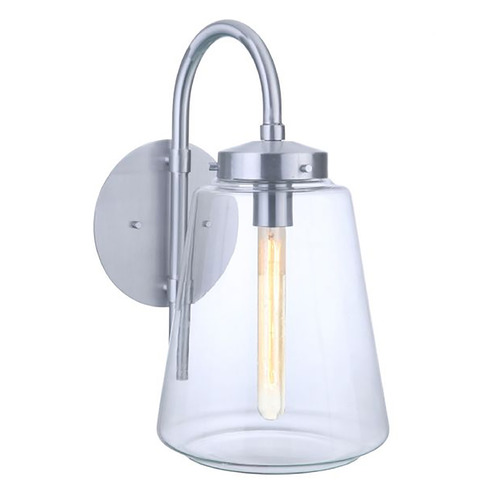 Laclede Satin Aluminum Outdoor Wall Light by Craftmade Lighting