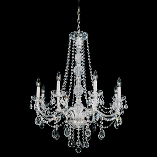 Schonbek Lighting Arlington Polished Silver Crystal Chandelier by Schonbek Lighting 1305-40H
