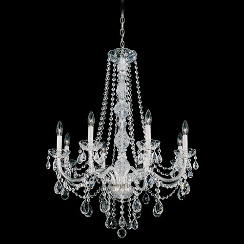 Arlington Polished Silver Crystal Chandelier by Schonbek Lighting