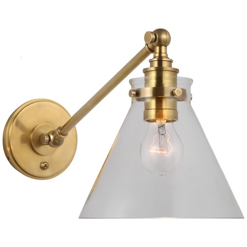 Chapman & Myers Parkington Wall Light in Brass by Visual Comfort Signature