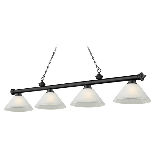 Cordon Matte Black Billiard Light by Z-Lite