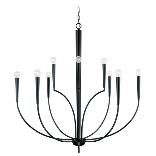 Holden 10-Light Chandelier in Matte Black by Capital Lighting