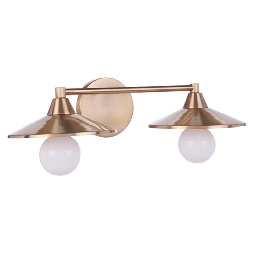 Craftmade Lighting Isaac Satin Brass Bathroom Light by Craftmade Lighting 12519SB2