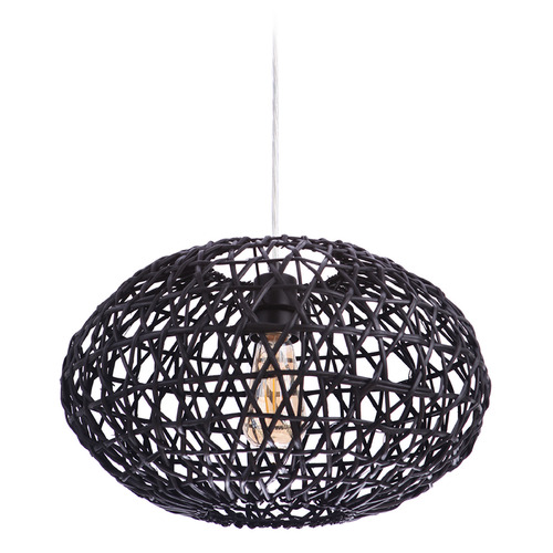 Natural Pendant Flat Black Pendant by Craftmade Lighting