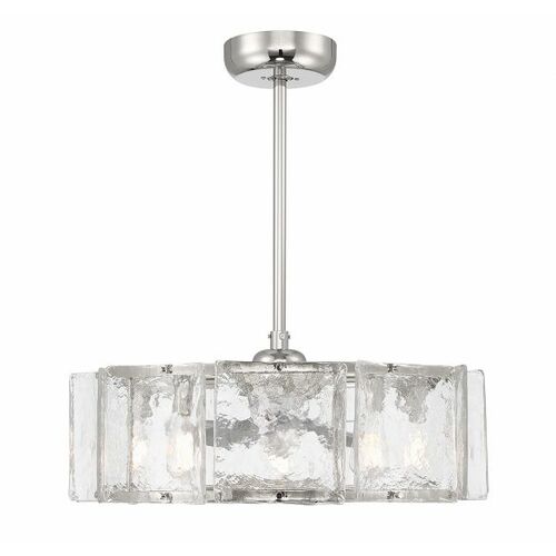 Genry 5-Light LED Chandelier Fan in Polished Nickel by Savoy House