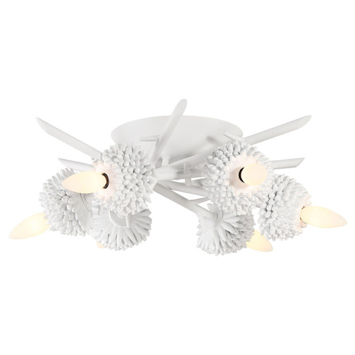 North Fork by Robin Baron Sand White Flush Mount by Minka Lavery