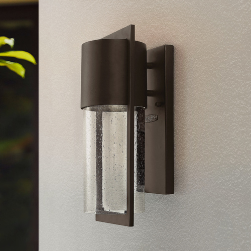 Seeded Glass Outdoor Wall Light Bronze by Hinkley Lighting