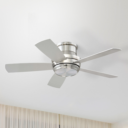 Craftmade Lighting Craftmade 44-Inch Tempo Hugger Nickel Fan with LED Light Kit and Cover TMPH44BNK5