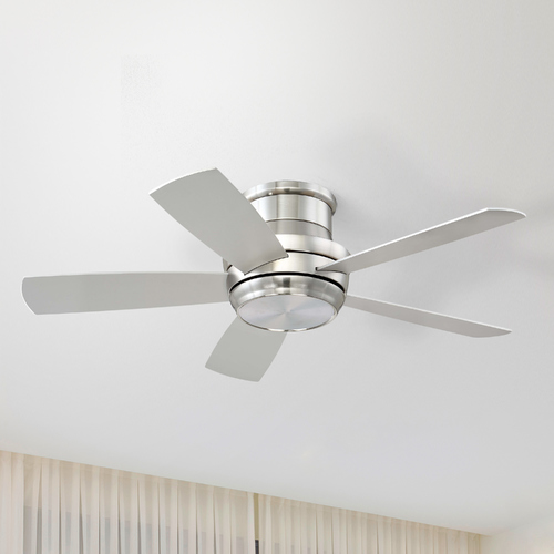 Tempo 44-Inch LED Hugger Fan in Nickel by Craftmade Lighting