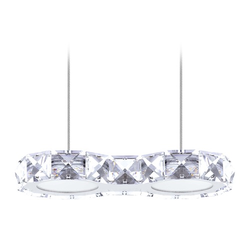 Eglo Lighting Eglo Corliano Chrome LED Mini-Pendant Light with Oval Shade 201576A