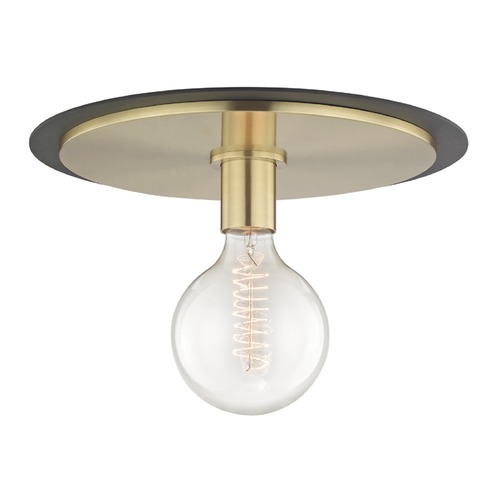 Mitzi by Hudson Valley Aira Flush Mount in Brass & Black by Mitzi by Hudson Valley H137501L-AGB/BK