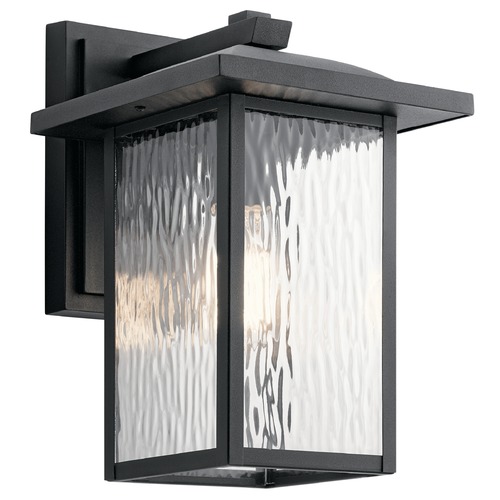 Kichler Lighting Arts and Crafts Water Glass Outdoor Wall Light Black Capanna by Kichler Lighting 49925BKT