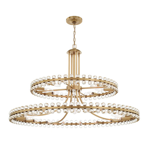 Clover 39-Inch Chandelier in Aged Brass by Crystorama Lighting