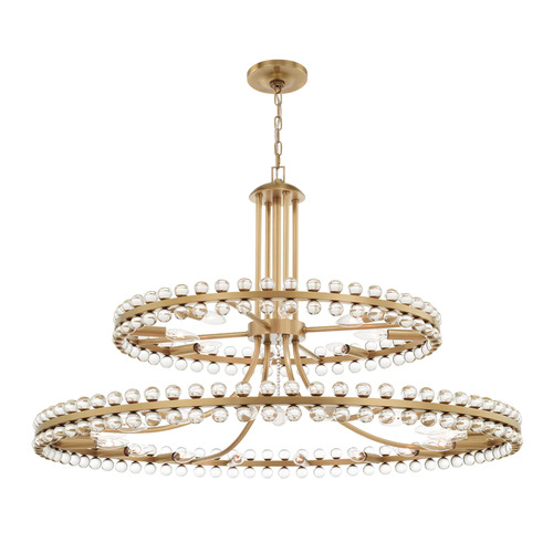 Crystorama Lighting Clover 39-Inch Chandelier in Aged Brass by Crystorama Lighting CLO-8890-AG