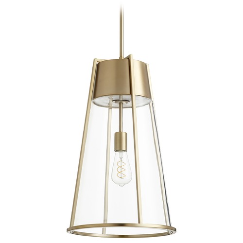 Aged Brass Pendant by Quorum Lighting