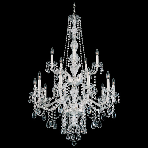 Arlington Polished Silver Crystal Chandelier by Schonbek Lighting