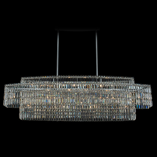 Allegri Crystal Livelli Polished Chrome Island Light