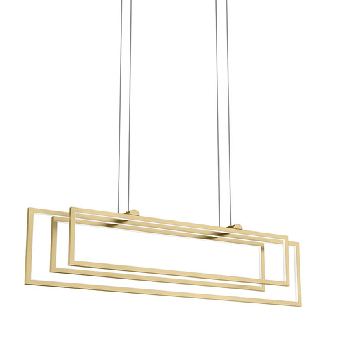 Jestin 38-Inch LED Linear Chandelier in Gold by Elan Lighting