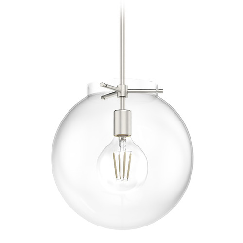 Hunter Fan Company Hunter Fan Company Sacha Brushed Nickel Pendant Light with Globe Shade 19661