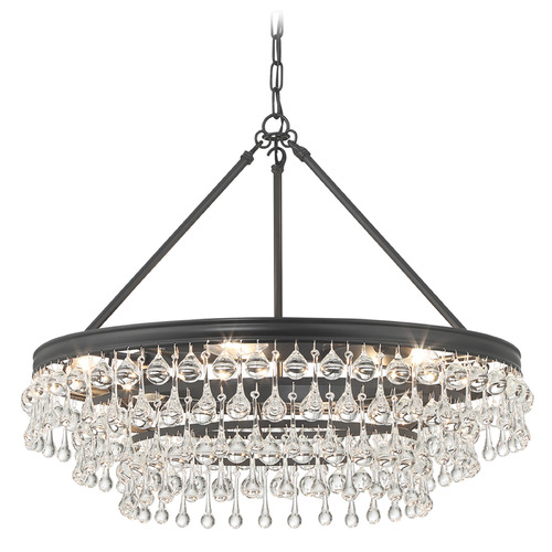 Crystorama Lighting Calypso Matte Black Crystal Chandelier