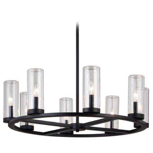 Vaxcel Lighting Grantley Matte Black Outdoor Chandelier