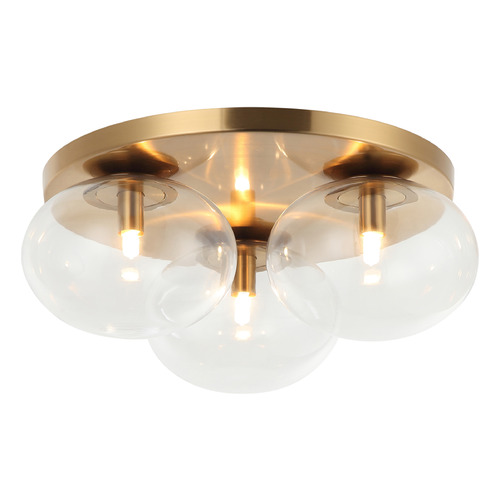 Matteo Lighting Bulbus Aged Gold Brass LED Flushmount Light