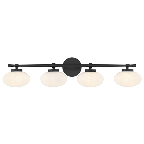 Savoy House Savoy House Lighting Barrow Matte Black Bathroom Light 8-1050-4-BK