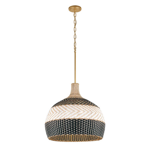 Zanzibar 5-Light Pendant in Soft Gold by Crystorama Lighting