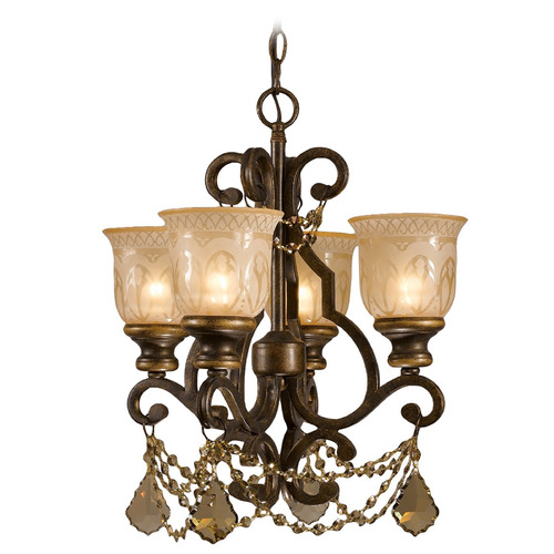 Crystorama Lighting Norwalk Bronze Umber Crystal Chandelier
