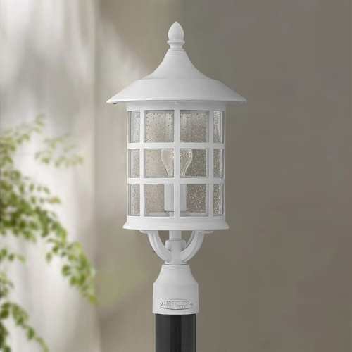 Hinkley Seeded Glass Post Light Classic White Hinkley 1801CW