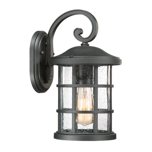 Crusade Outdoor Wall Light in Earth Black by Quoizel Lighting