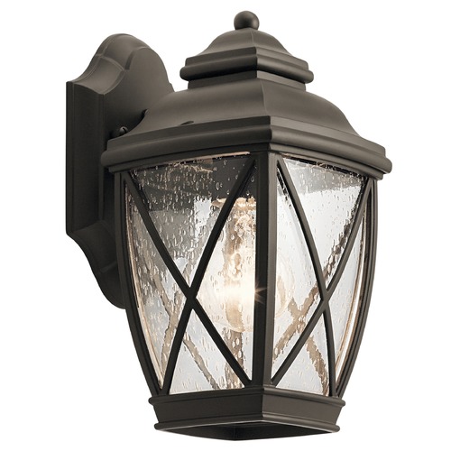 Kichler Lighting Seeded Glass Outdoor Wall Light Bronze by Kichler Lighting 49840OZ