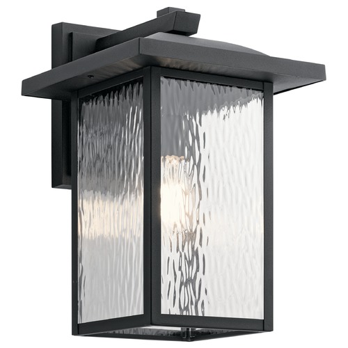 Kichler Lighting Arts and Crafts Water Glass Outdoor Wall Light Black Capanna by Kichler Lighting 49926BKT