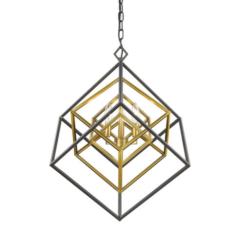 Z-Lite Euclid Olde Brass & Bronze Pendant by Z-Lite 457-3OBR-BRZ