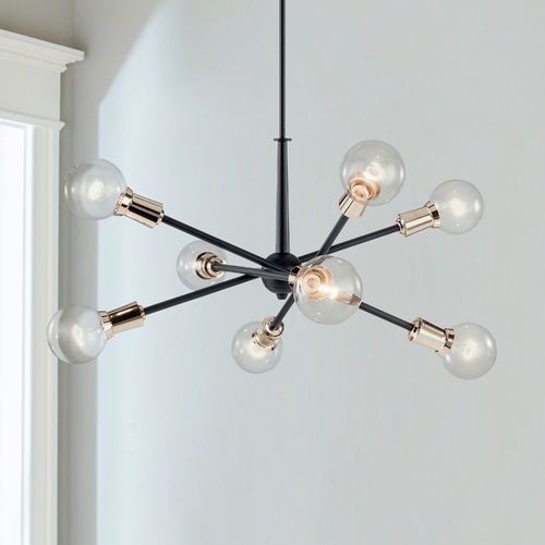 Armstrong 8-Light Black Chandelier by Kichler Lighting