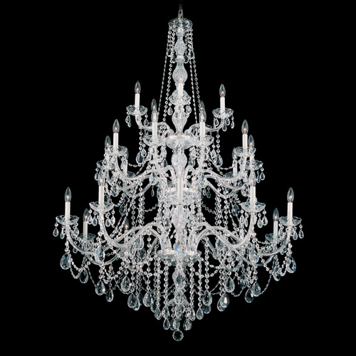 Arlington Polished Silver Crystal Chandelier by Schonbek Lighting
