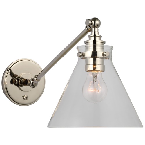 Visual Comfort Signature Collection Chapman & Myers Parkington Wall Light in Nickel by Visual Comfort Signature CHD2525PNCG